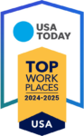 Icon noting recognition as a USA Today Top Workplace in 2024 and 2025